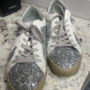 ShuShop Silver Glitter Women's Sneakers